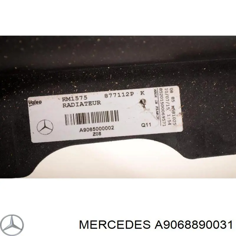 Do koszyka A9068890031 Mercedes Wspornik chłodnicy lewy