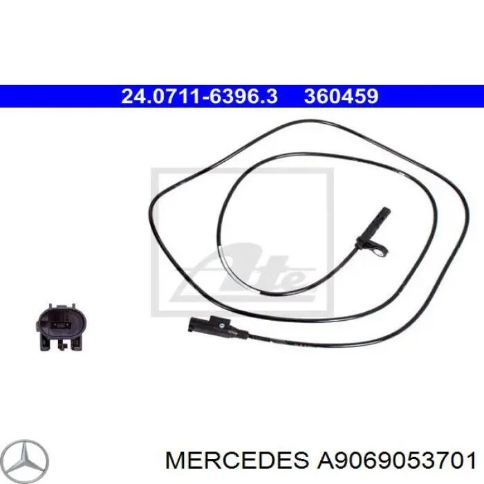 A9069053701 Mercedes Czujnik ABS tylny lewy