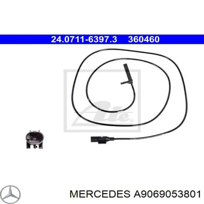 A9069053801 Mercedes Czujnik ABS tylny prawy