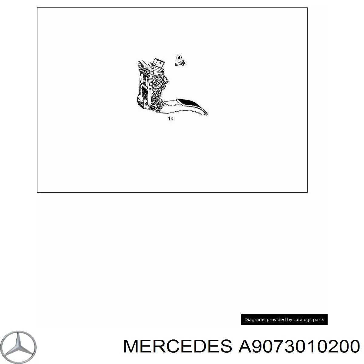 A9073010200 Mercedes Pedał przyspieszenia (gazu)