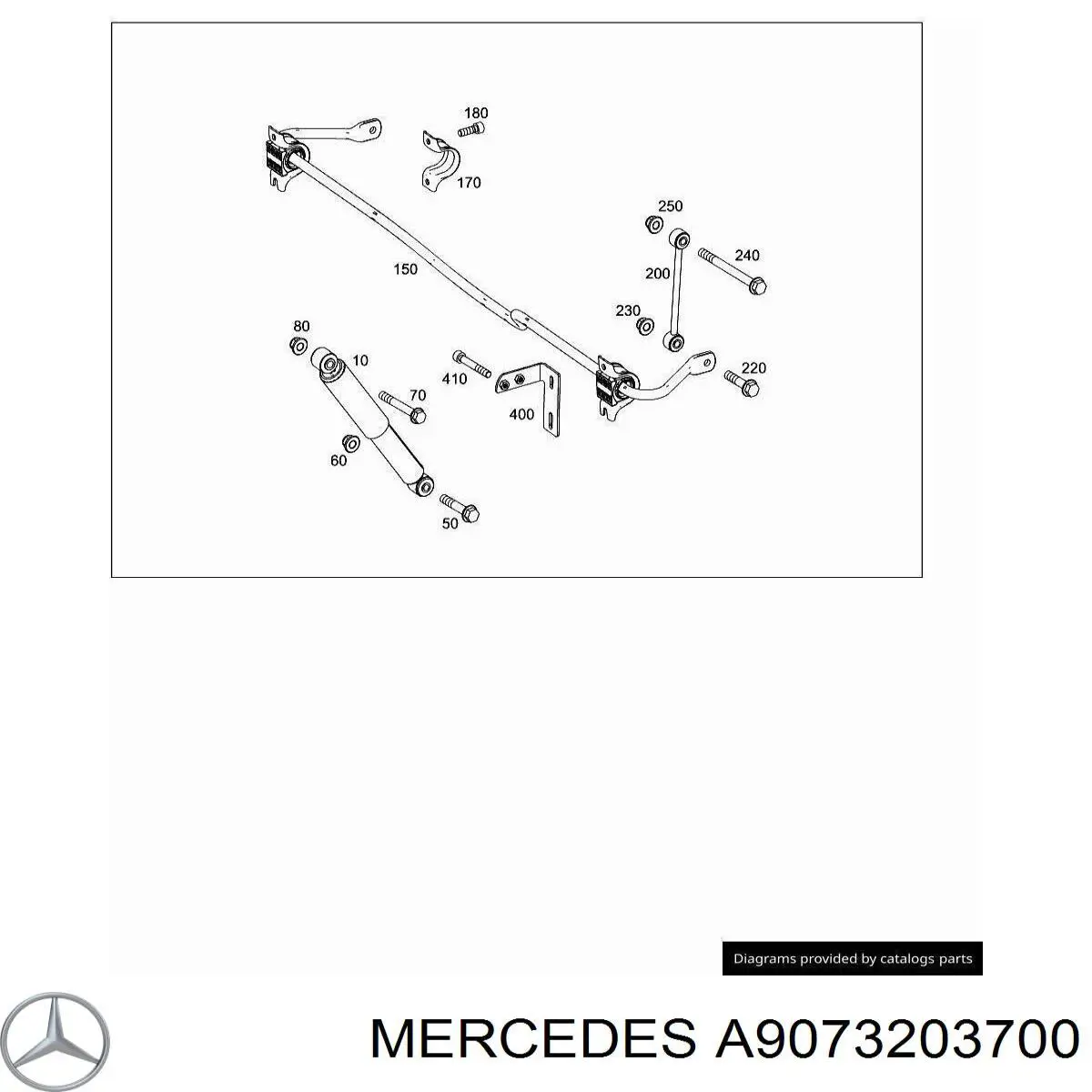 A9073203700 Mercedes łącznik stabilizatora tylnego