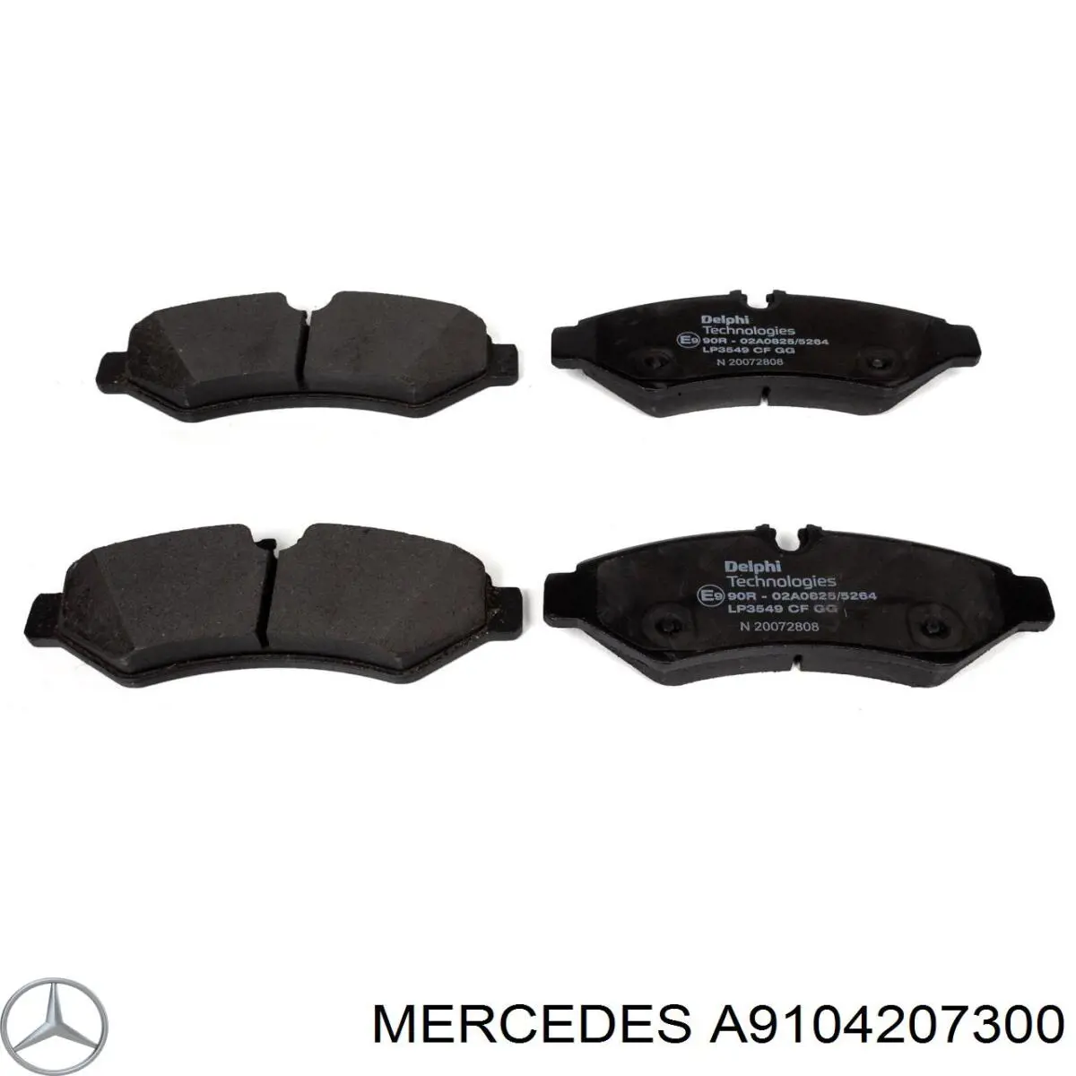 Okładziny (klocki) do hamulców tarczowych tylne Mercedes A9104207300 cena, od 37,06 USD