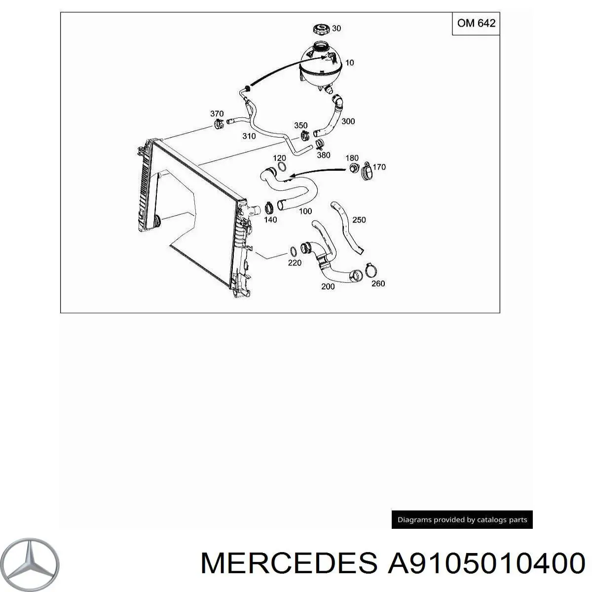 A9105010400 Mercedes zbiorniczek wyrównawczy układu chłodzenia