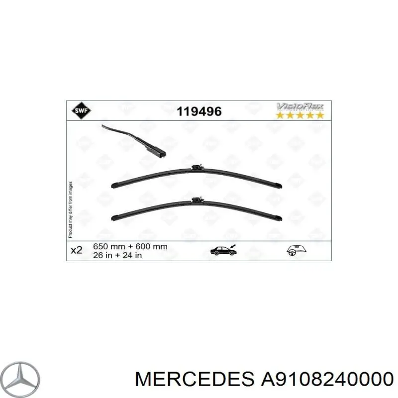 Pióro wycieraczki szyby przedniej kierowcy A9108240000 Mercedes