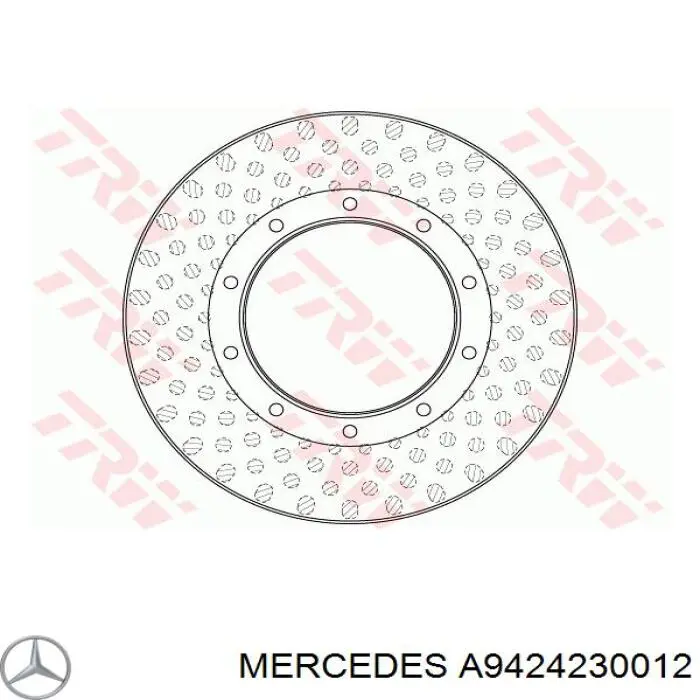 Tarcza hamulcowa przednia A9424230012 Mercedes