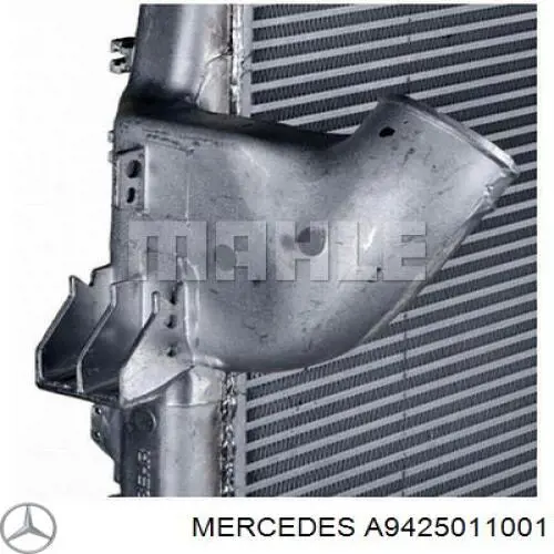Chłodnica intercoolera A9425011001 Mercedes