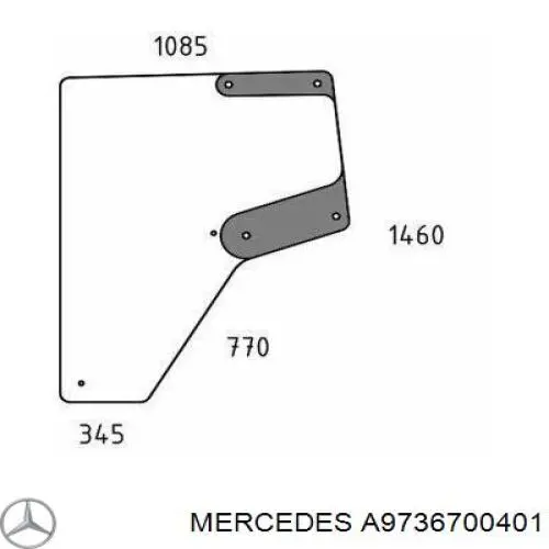 Do koszyka A9736710810 Mercedes Szyba przednia