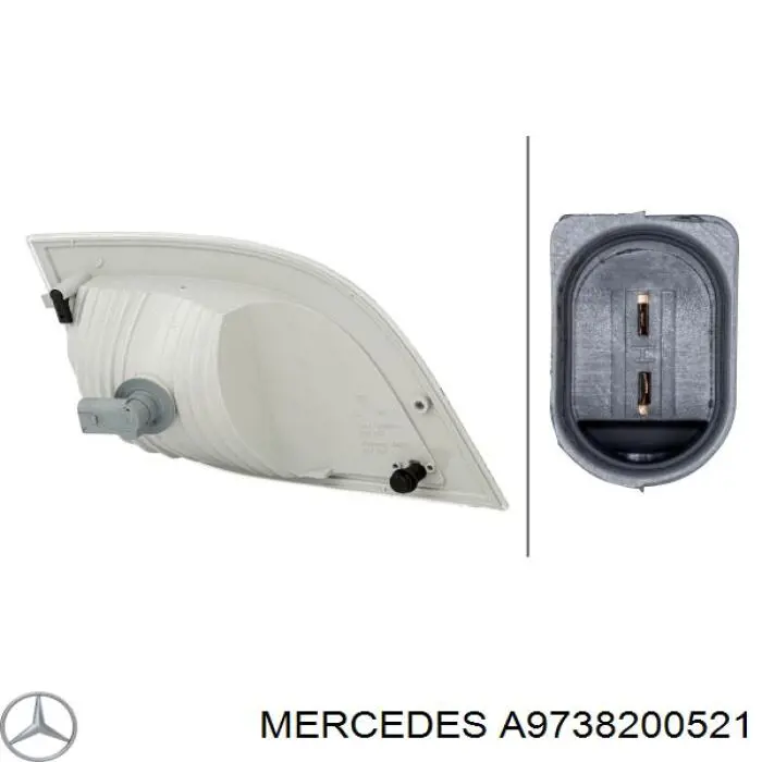 Kierunkowskaz lewy Mercedes A9738200521 cena, od 22,51 USD