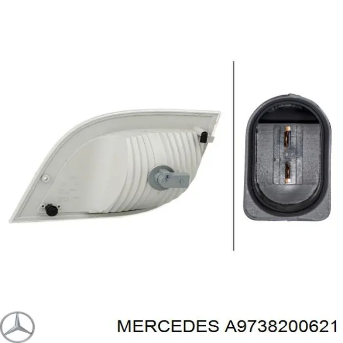 Kierunkowskaz prawy A9738200621 Mercedes