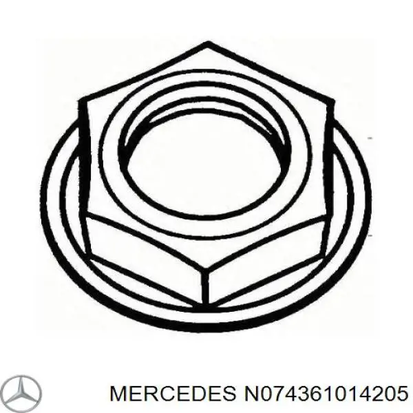 N074361014205 Mercedes Nakrętka koła