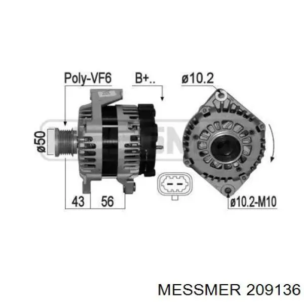 Alternator SsangYong Actyon SUV (2011 - 2026) cena, od  