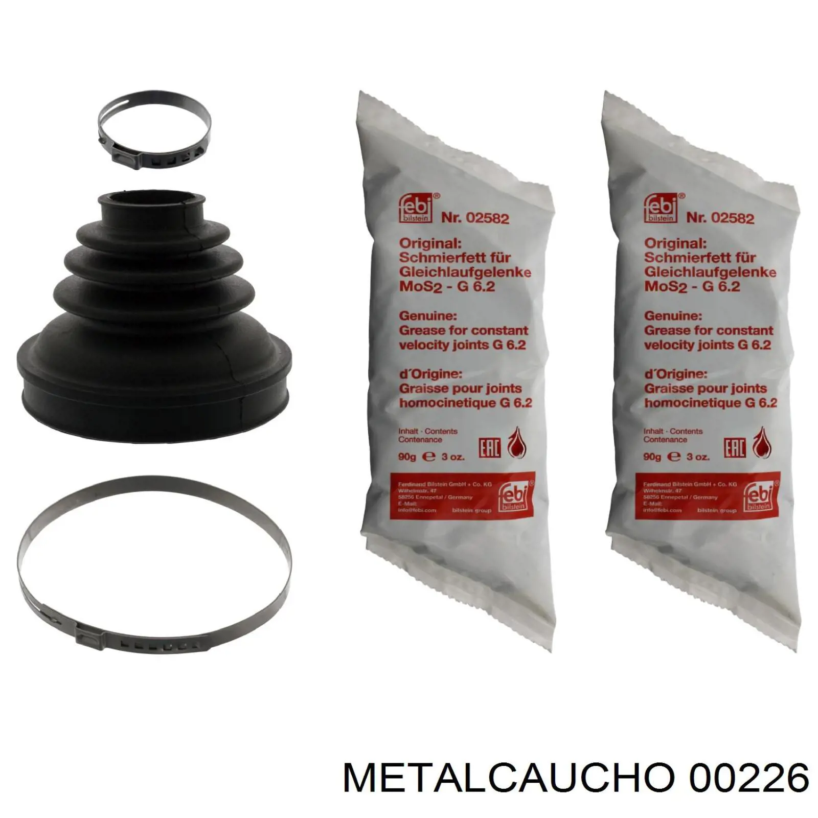 Osłona przegubu homokinetycznego półosi przedniej wewnętrzna Metalcaucho 00226 cena, od 13,54 USD