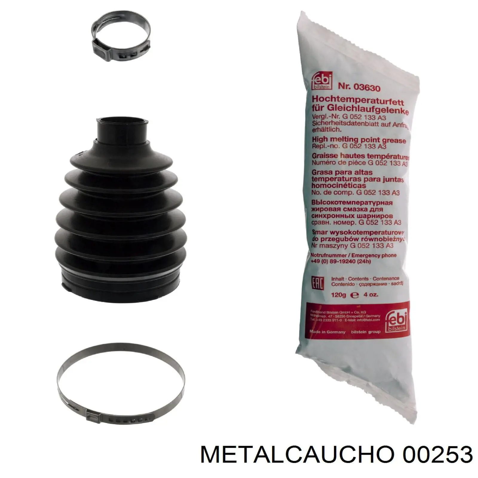 Osłona przegubu homokinetycznego półosi przedniej wewnętrzna Metalcaucho 00253 cena, od 10,05 USD