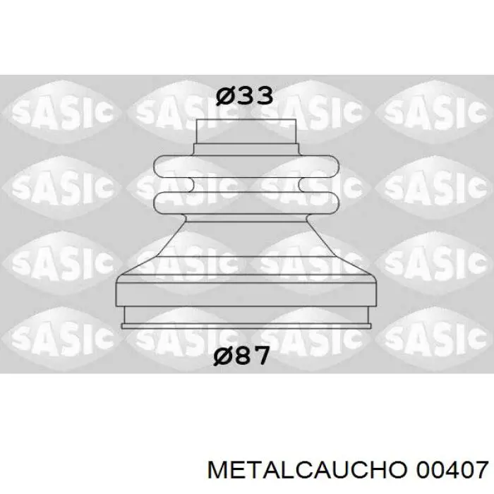 Do koszyka 00407 Metalcaucho Osłona przegubu homokinetycznego półosi przedniej wewnętrzna