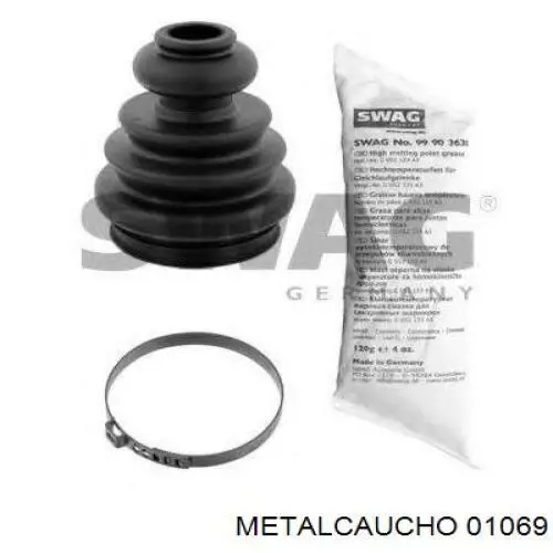 Do koszyka 01069 Metalcaucho Osłona przegubu homokinetycznego półosi przedniej wewnętrzna