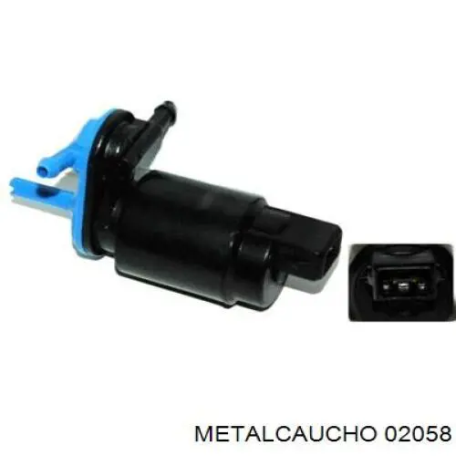 Do koszyka 02058 Metalcaucho Pompka spryskiwacza szyby przedniej/tylnej