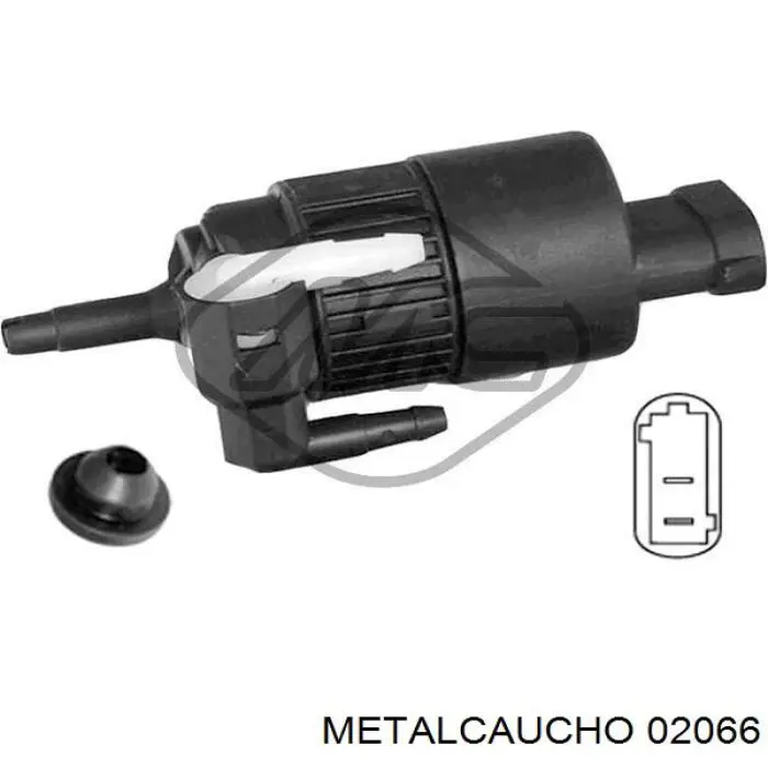 Pompka spryskiwacza szyby przedniej/tylnej Metalcaucho 02066 cena, od 14,20 USD