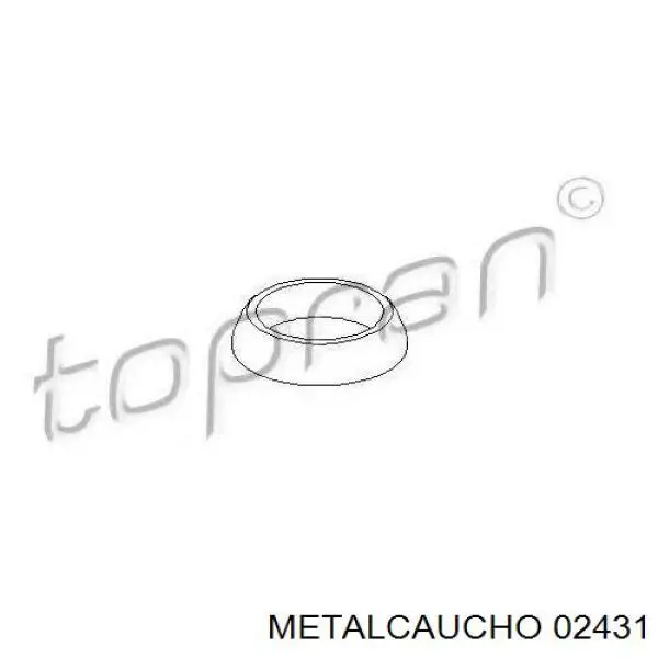 Do koszyka 02431 Metalcaucho Uszczelka rury odbiornika tłumika