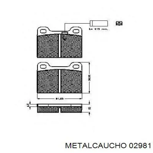 Do koszyka 02981 Metalcaucho Silentblock przedniego wahacza dolnego