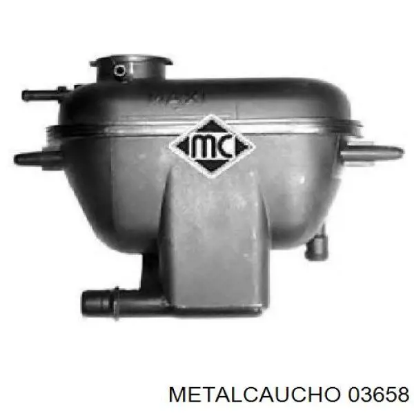 Do koszyka 03658 Metalcaucho Zbiorniczek wyrównawczy układu chłodzenia