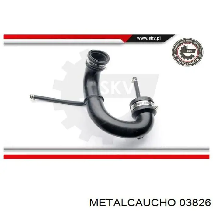 Króciec powietrza, wylot z turbiny (doładowanie) Metalcaucho 03826 cena, od 48,21 USD