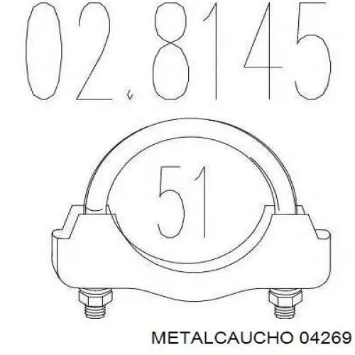 Do koszyka 04269 Metalcaucho Poduszka mocowania tłumika