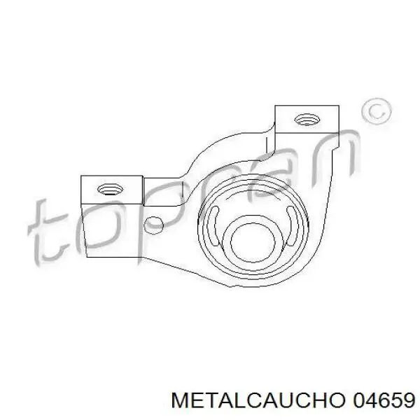 Do koszyka 04659 Metalcaucho Silentblock przedniego wahacza dolnego