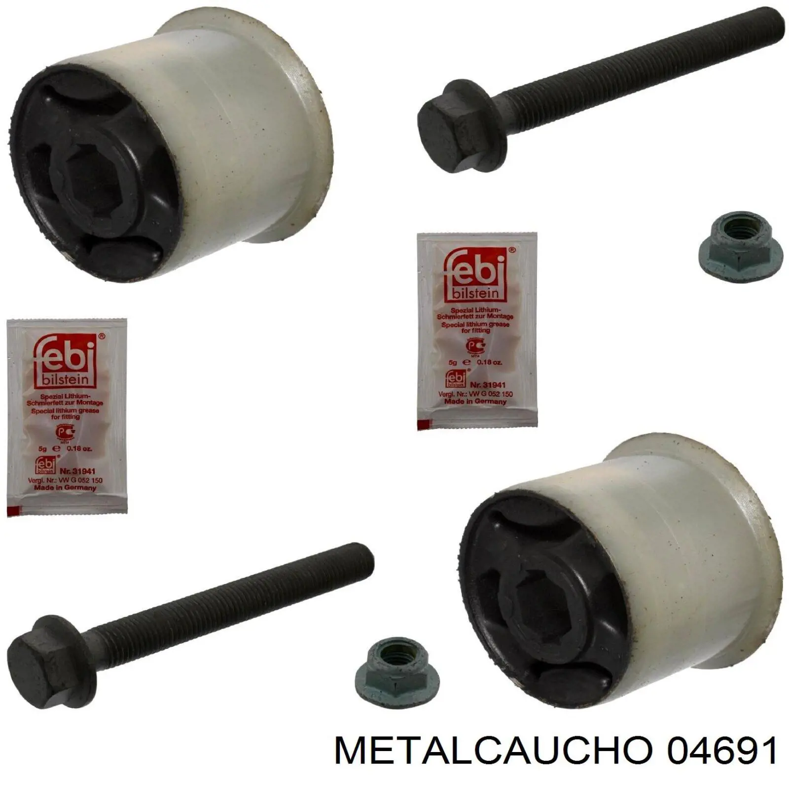 Do koszyka 04691 Metalcaucho Silentblock przedniego wahacza dolnego