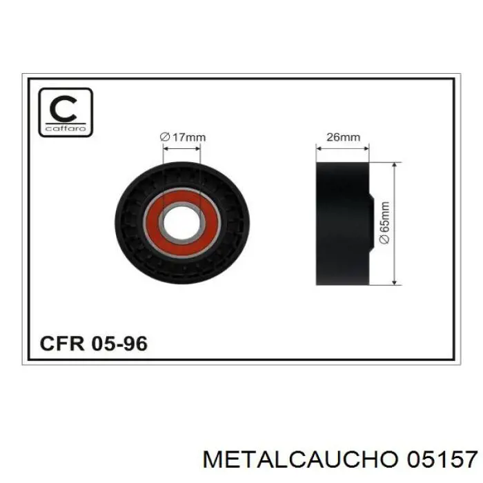 Rolka napinacza paska napędowego Metalcaucho 05157 cena, od 16,45 USD