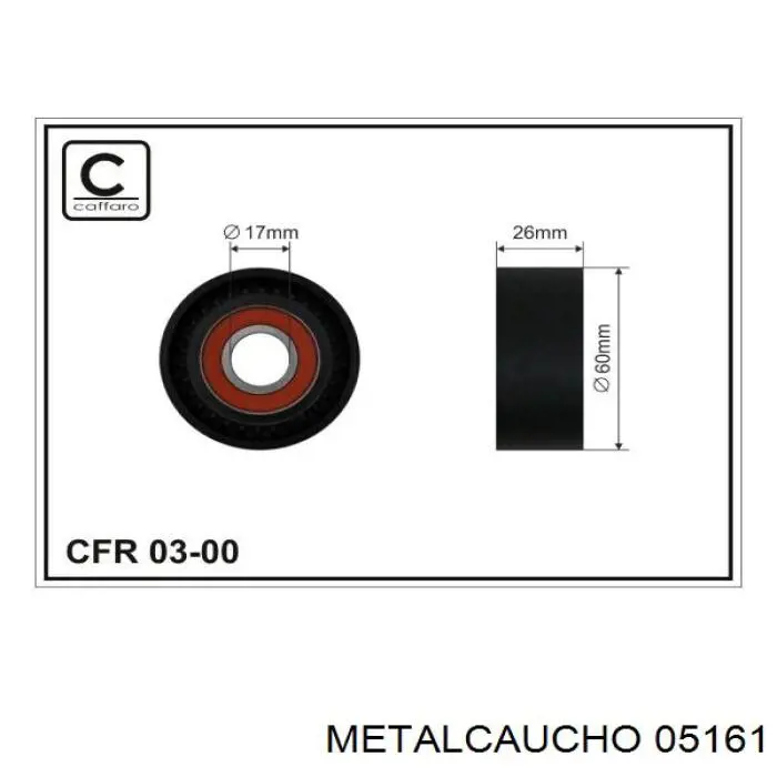 Rolka prowadząca, kierunkowa paska napędowego Metalcaucho 05161 cena, od 11,88 USD