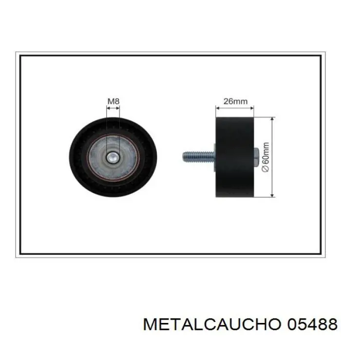 Rolka napinacza paska napędowego Metalcaucho 05488 cena, od 20,27 USD