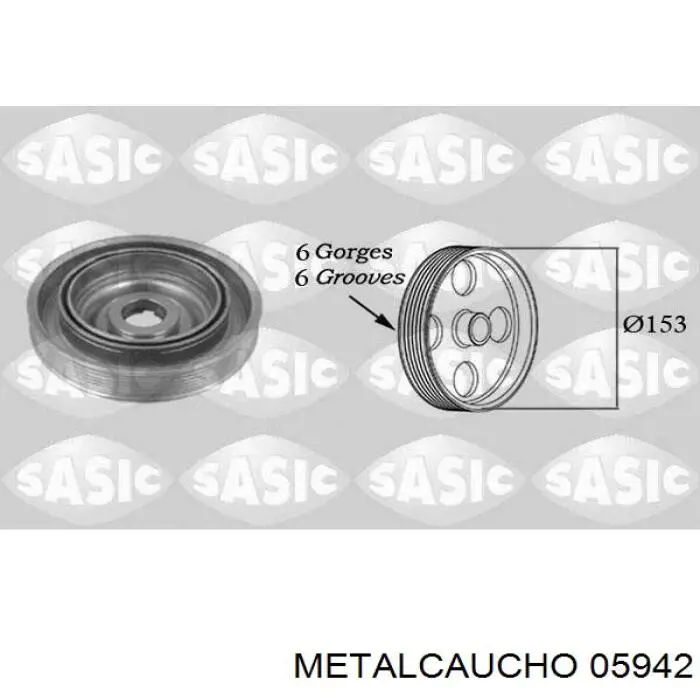 Koło pasowe wału korbowego Metalcaucho 05942 cena, od 60,54 USD
