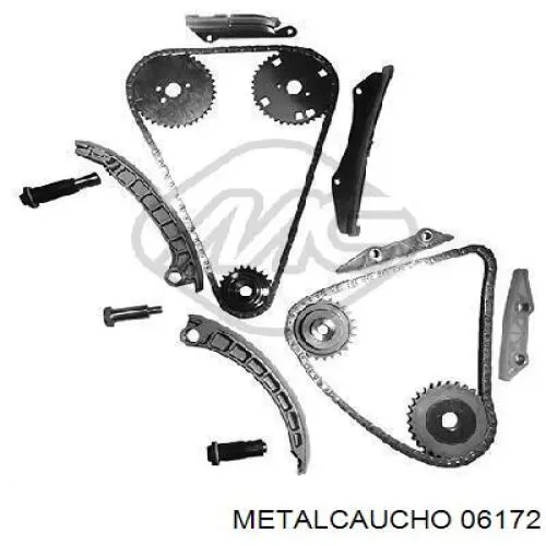 Łańcuch rozrządu, zestaw Metalcaucho 06172 cena, od 288,24 USD