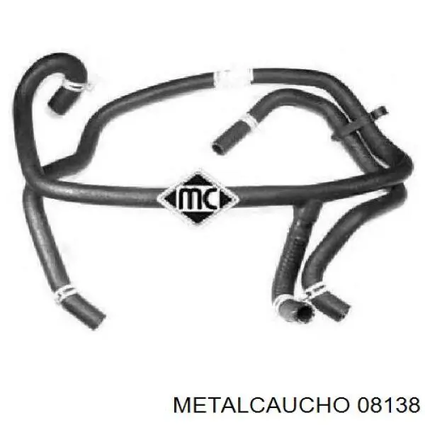 Do koszyka 08138 Metalcaucho Przewód (króciec) układu chłodzenia
