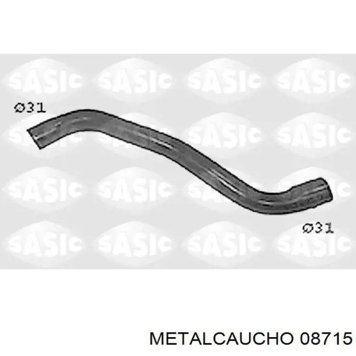 Przewód (króciec) chłodnicy górny Metalcaucho 08715 cena, od 14,30 USD