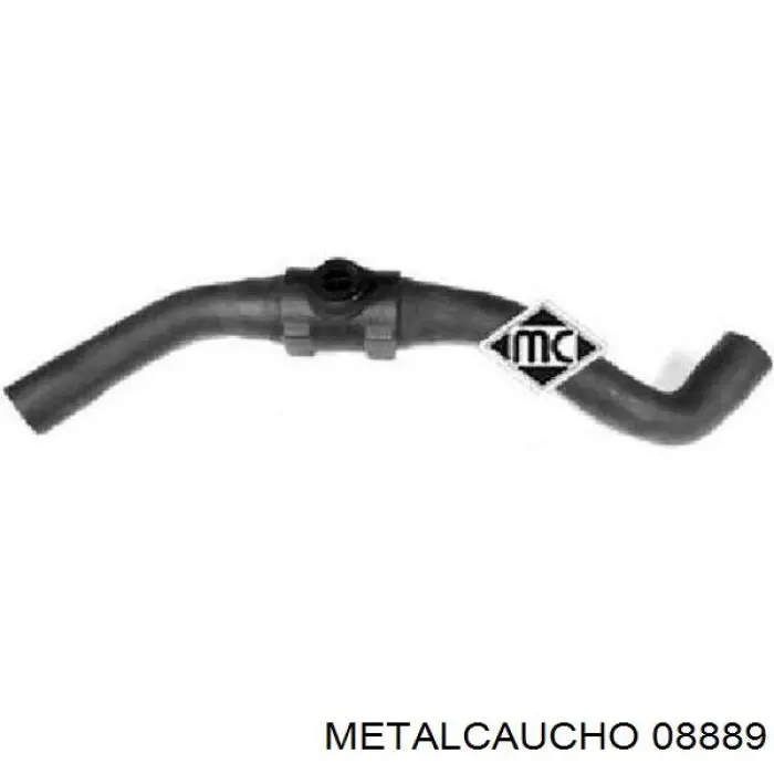 Przewód (króciec) chłodnicy górny Metalcaucho 08889 cena, od 34,61 USD