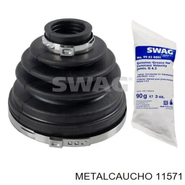 Do koszyka 11571 Metalcaucho Osłona przegubu homokinetycznego półosi przedniej wewnętrzny lewy