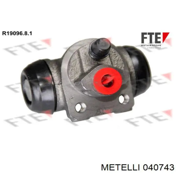 Do koszyka 040743 Metelli Cylinder hamulcowy roboczy tylny