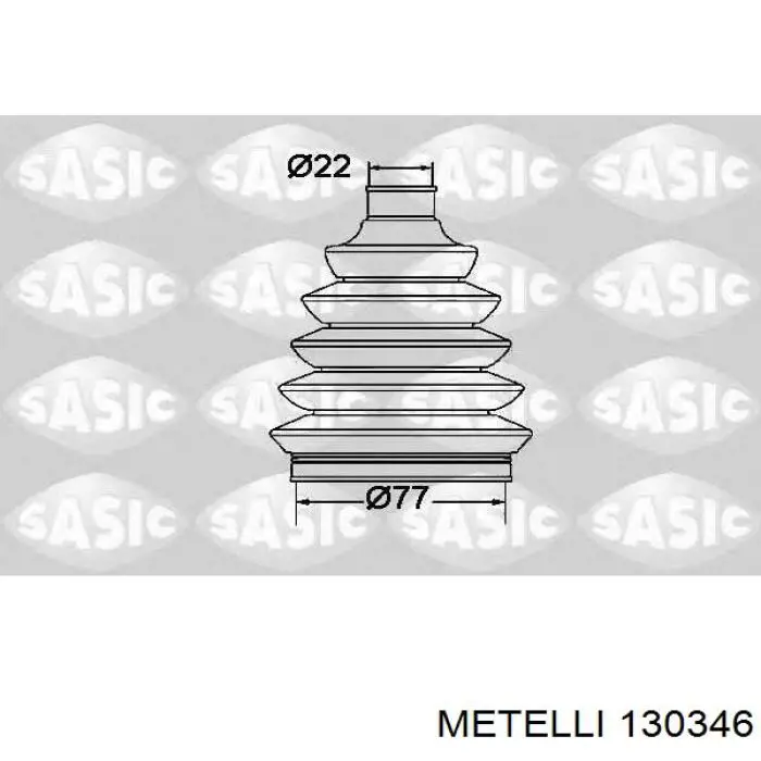 Osłona przegubu homokinetycznego półosi przedniej zewnętrzna Metelli 130346 cena, od 10,61 USD