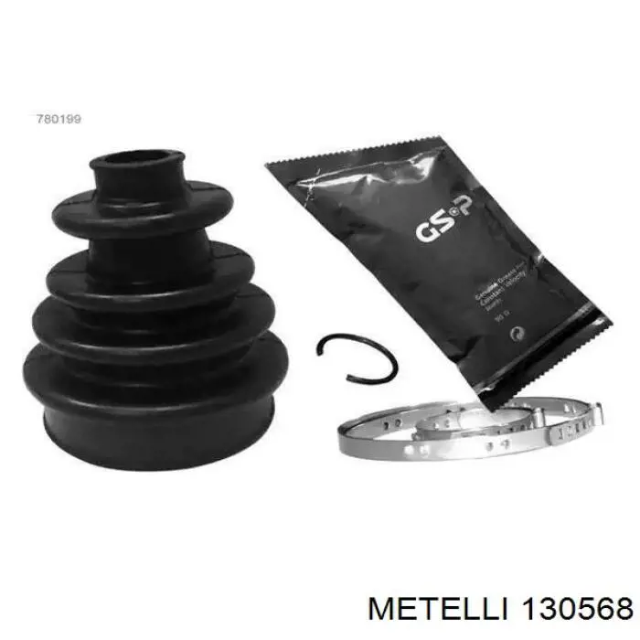 Do koszyka 130568 Metelli Osłony przegubów homokinetycznych półosi przedniej, zestaw