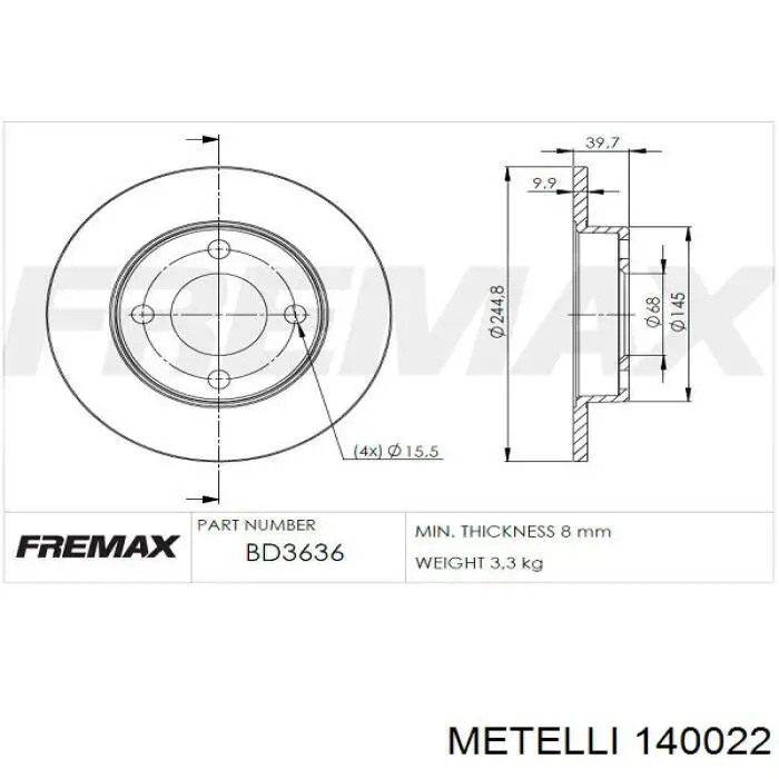 Osłona przegubu homokinetycznego półosi przedniej wewnętrzna Metelli 140022 cena, od 13,22 USD