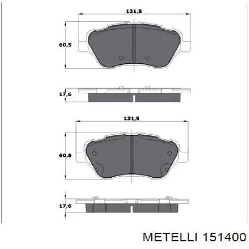 151400 Metelli Przegub homokinetyczny przedni zewnętrzny