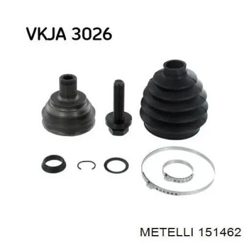 151462 Metelli Przegub homokinetyczny przedni zewnętrzny