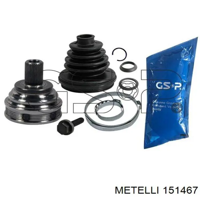 Do koszyka 151467 Metelli Przegub homokinetyczny przedni zewnętrzny
