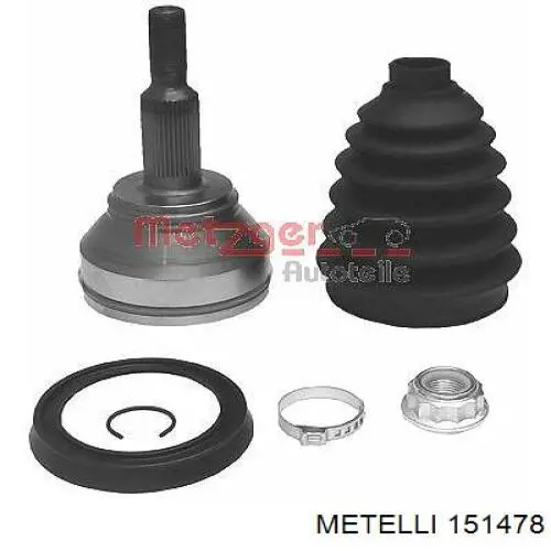 Przegub homokinetyczny przedni zewnętrzny Metelli 151478 cena, od 44,66 USD