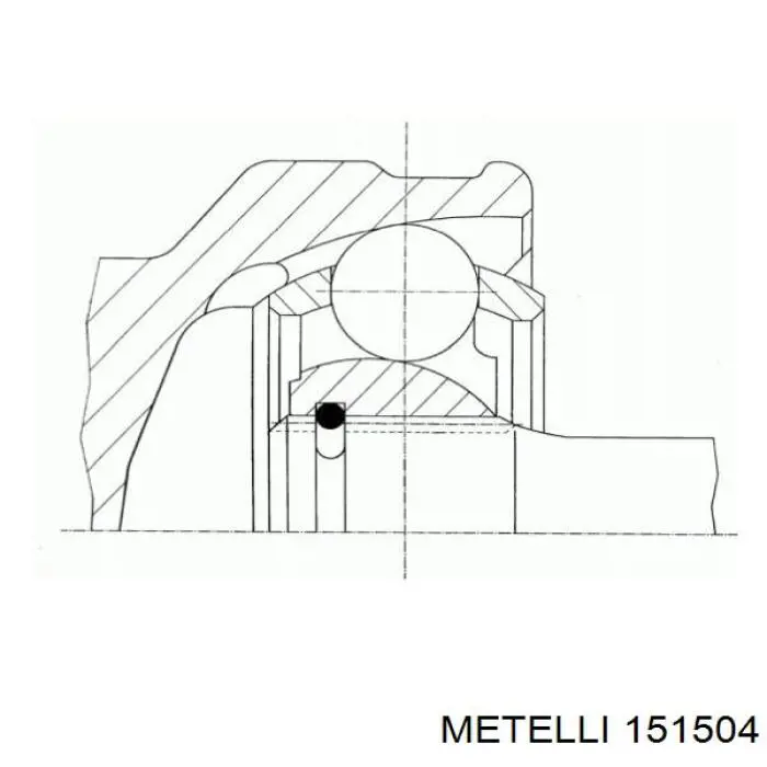 151504 Metelli Przegub homokinetyczny przedni zewnętrzny