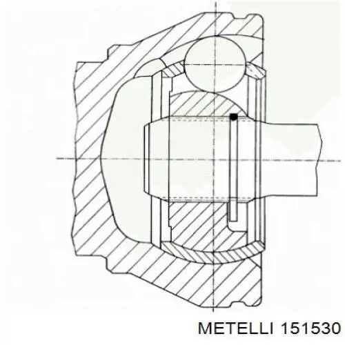 Do koszyka 151530 Metelli Przegub homokinetyczny przedni zewnętrzny
