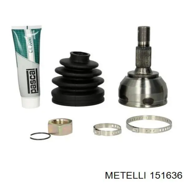 151636 Metelli Przegub homokinetyczny przedni zewnętrzny