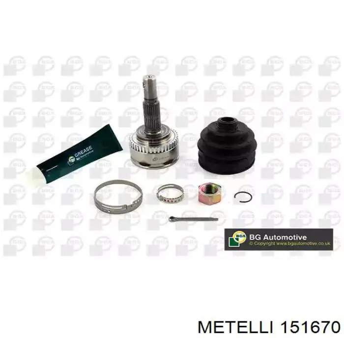 151670 Metelli Przegub homokinetyczny przedni zewnętrzny