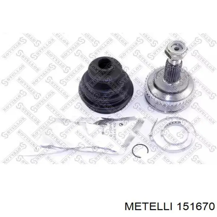 Przegub homokinetyczny przedni zewnętrzny Metelli 151670 cena, od 46,36 USD